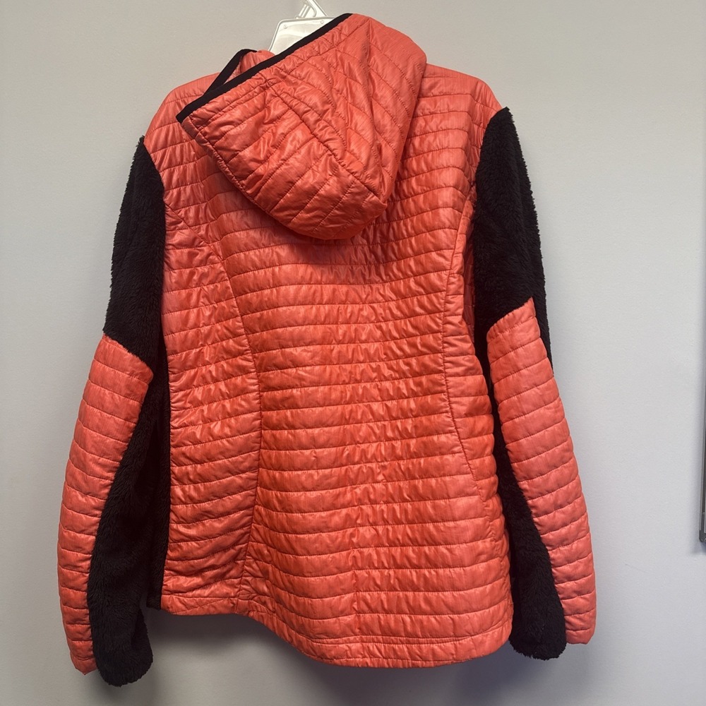 Victoria Secret VSX Jacket Pink/Coral & Black Fleece Hooded READ - Picture 2 of 4